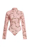 Agua By Agua Bendita Cayena Mockneck Linen Top In Light Pink