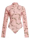Agua By Agua Bendita Cayena Mockneck Linen Top In Pink