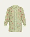 Agua By Agua Bendita Cecilia Honeysuckle Floral-print Linen Shirt In Multicolor