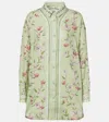 Agua By Agua Bendita Cecilia Honeysuckle Floral-print Linen Shirt In Green