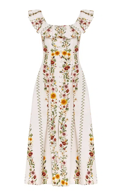 Agua By Agua Bendita Cima Tristan Cotton Maxi Dress In Multi
