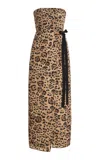 Agua By Agua Bendita Cinefila Jaguar Dress Multicolor In Gold