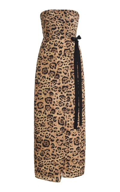 AGUA BY AGUA BENDITA CINÉFILA JAGUAR JACQUARD MIDI DRESS