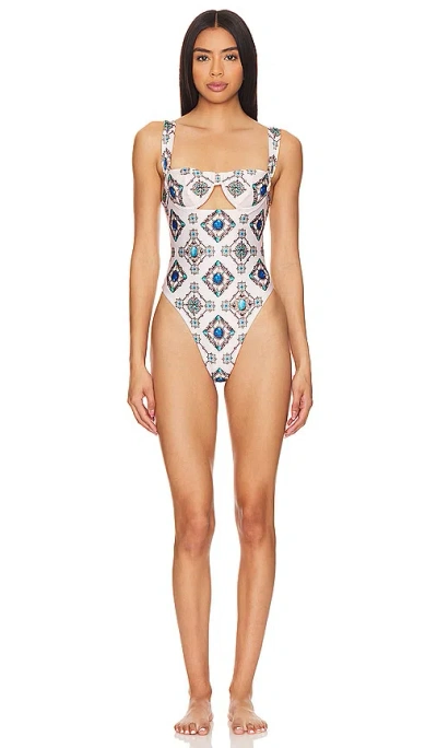 Agua By Agua Bendita Citrino Platero One Piece In White