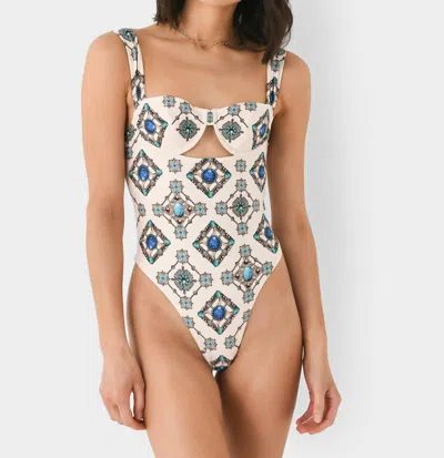 Agua By Agua Bendita Citrino Platero One Piece In Beige