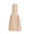 Agua By Agua Bendita Cotton Floral Halterneck Midi Dress