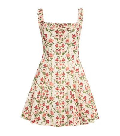 Agua By Agua Bendita Cotton Floral Mini Dress
