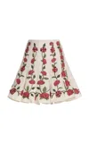 Agua By Agua Bendita Crezo Embroidered Mini Skirt