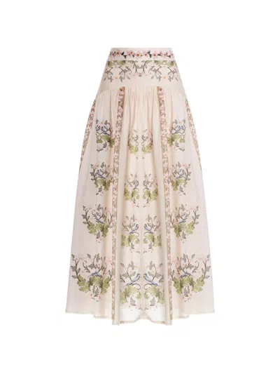 Agua By Agua Bendita Curua Anhelo High-waisted Maxi Skirt In White