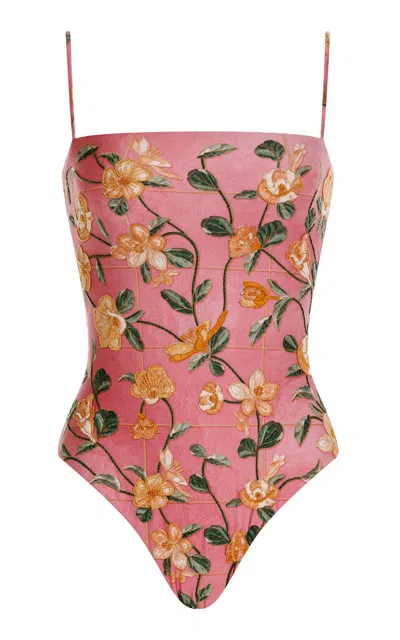 Agua By Agua Bendita Durazno Castillo One-piece Swimsuit In Multi