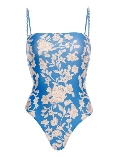 Agua By Agua Bendita Durazno Madera Swimsuit In Blue
