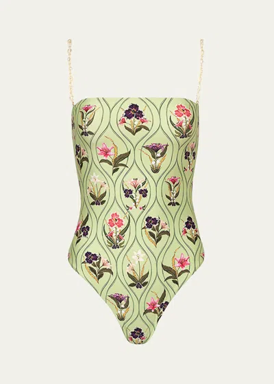 Agua By Agua Bendita Durazno Pacifico One-piece Swimsuit In Neutral