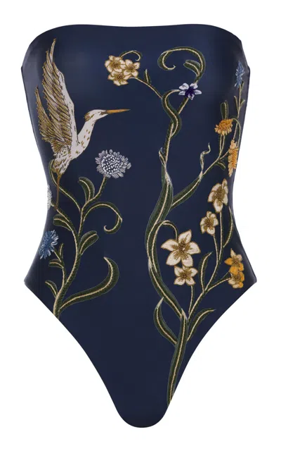 Agua By Agua Bendita Durazno Strapless One-piece Swimsuit
