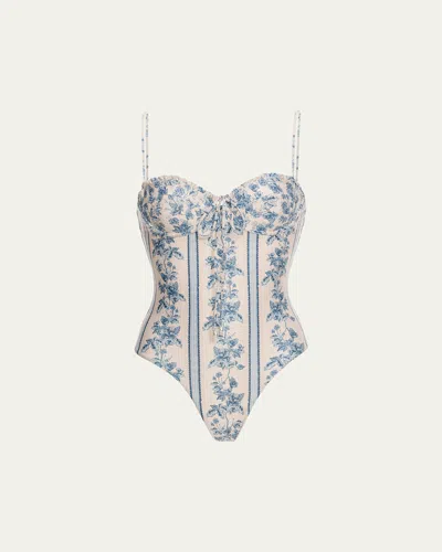 AGUA BY AGUA BENDITA EBANO BOUGAINVILLEA ONE-PIECE SWIMSUIT