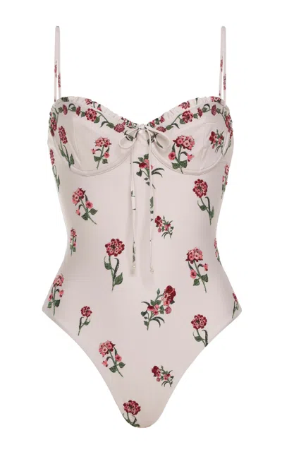Agua By Agua Bendita Ebano Floral One-piece Swimsuit