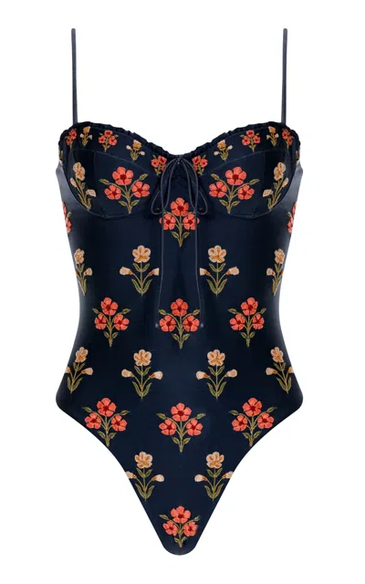 Agua By Agua Bendita Ebano Isolda One-piece Swimsuit In Multi