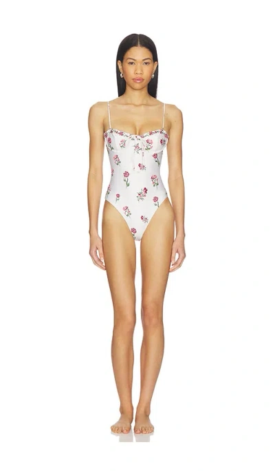 Agua By Agua Bendita Ebano Quebrada One Piece In White