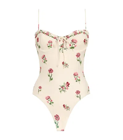 Agua By Agua Bendita Ebano Quebrada Swimsuit In White