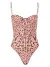 Shop Agua By Agua Bendita Ebano Sueño Swimsuit In Pink