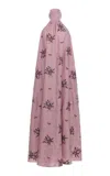 Agua By Agua Bendita Efimero Bow-detailed Linen Maxi Halter Dress In Light Pink
