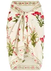 Agua By Agua Bendita Emelina Canna Floral-print Cotton And Silk-blend Sarong In Multi