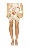 Agua By Agua Bendita Emelina Canna Floral-print Cotton And Silk-blend Sarong In Neutral