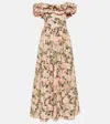 AGUA BY AGUA BENDITA ESPLIEGO FLORAL COTTON MAXI DRESS