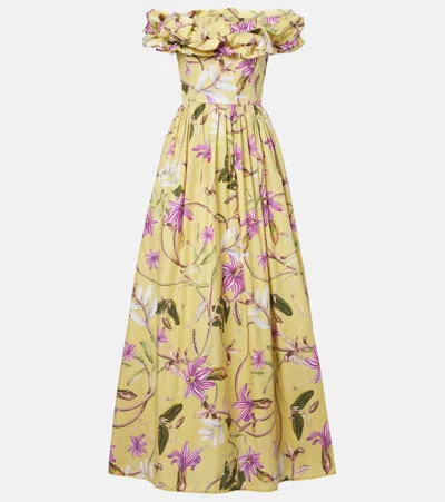 Agua By Agua Bendita Espliego Floral Cotton Poplin Maxi Dress In Multicoloured
