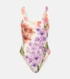 Agua By Agua Bendita Floral-appliqué Swimsuit