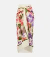 Agua By Agua Bendita Floral Cotton And Silk Beach Cover-up