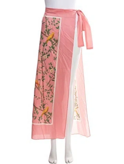 Pre-owned Agua By Agua Bendita Floral Print Cover-up In Pink