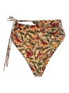 Agua By Agua Bendita Floral-print High-waisted Bikini Bottom In Multi
