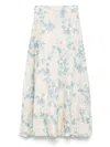 Agua By Agua Bendita Floral-print Linen Skirt