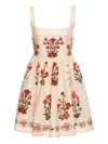 Agua By Agua Bendita Barbara Mini Canna Floral Linen Minidress In Multi