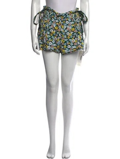 Pre-owned Agua By Agua Bendita Floral Print Mini Shorts In Multi