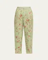 AGUA BY AGUA BENDITA FLORECER HONEYSUCKLE LINEN PANTS