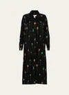 Agua By Agua Bendita Frida Ornamento Printed Maxi Shirt Dress In Multi