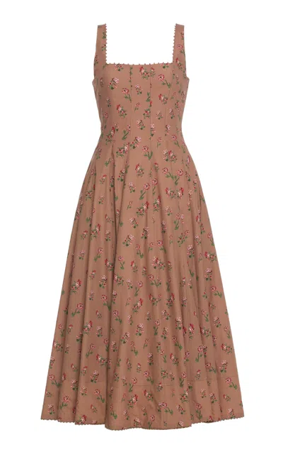 Agua By Agua Bendita Frontera Floral Midi Dress