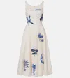 Agua By Agua Bendita Frontera Wild Embroidered Linen Midi Dress