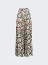 Agua By Agua Bendita + Net Sustain Piñon Pleated Floral-print Linen Wide-leg Pants In Multi