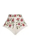Agua By Agua Bendita Gatti Embroidered Shorts