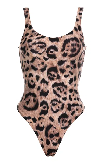 Agua By Agua Bendita Gema Leopard-print One-piece Bathing Suit In Animal