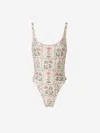 Shop Agua By Agua Bendita Gema Oasis Swimsuit In Floral Motif