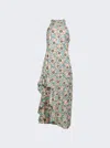 Agua By Agua Bendita Gerbera Linen Maxi Dress In Blue