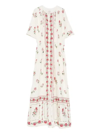 Agua By Agua Bendita Gesto Quebrada Floral Maxi Dress In Multi