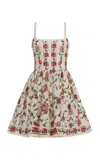 Agua By Agua Bendita Granadilla Embroidered Mini Dress