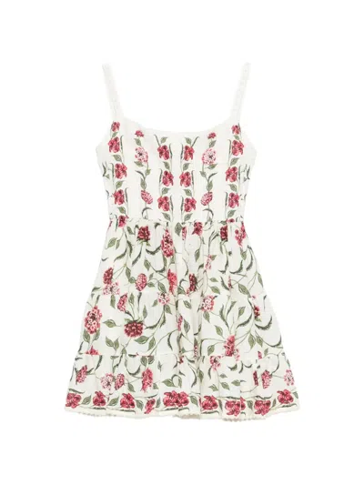 AGUA BY AGUA BENDITA GRANADILLA QUEBRADA FLORAL EMBROIDERY DRESS