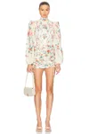 Agua By Agua Bendita Guaba Printed Linen Mini Dress In Multicolor