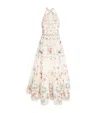 Agua By Agua Bendita Consuelo Mosqueta Embroidered Tiered Floral-print Cotton-poplin Midi Dress