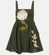 Agua By Agua Bendita Hierbabuena Gardenia Embroidered Linen Mini Dress In Gardenia